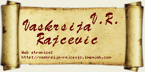 Vaskrsija Rajčević vizit kartica
